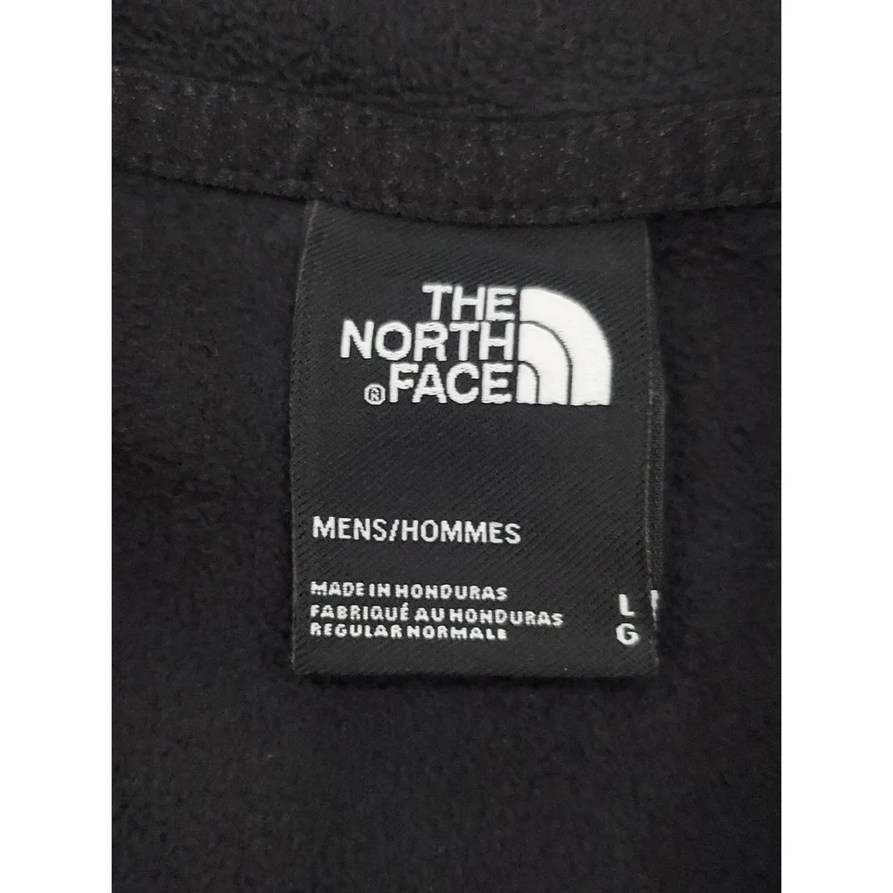 NORTH FACE Fleece Pullover Mens Large Gold Black 1/4 Zip Long‎ Sleeve Outdoor